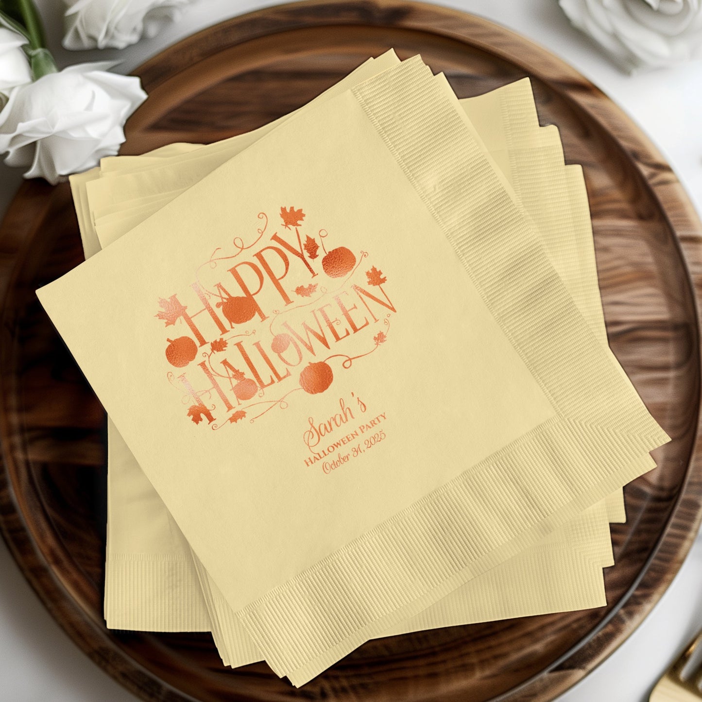 Happy Halloween Custom Party Napkins product type
