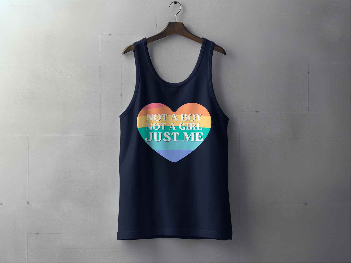 Unique Not A Boy Not A Girl Just Me Tank Top product