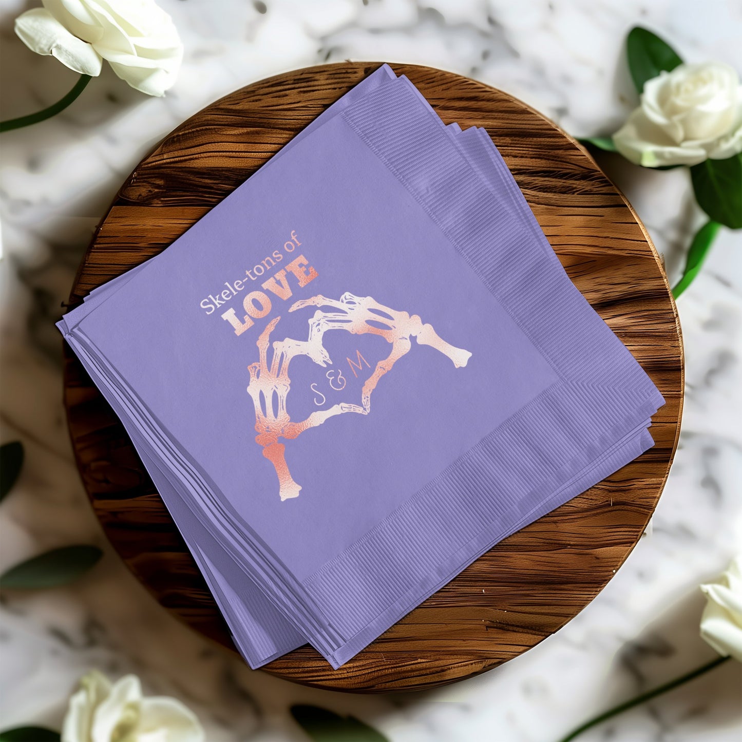 Skeletons of Love Custom Printed Napkin product type