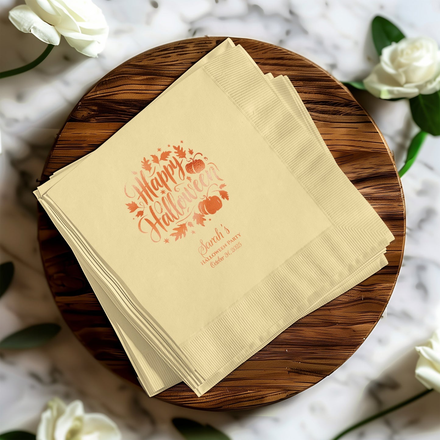 Personalized Happy Halloween Napkin Party Decor product type