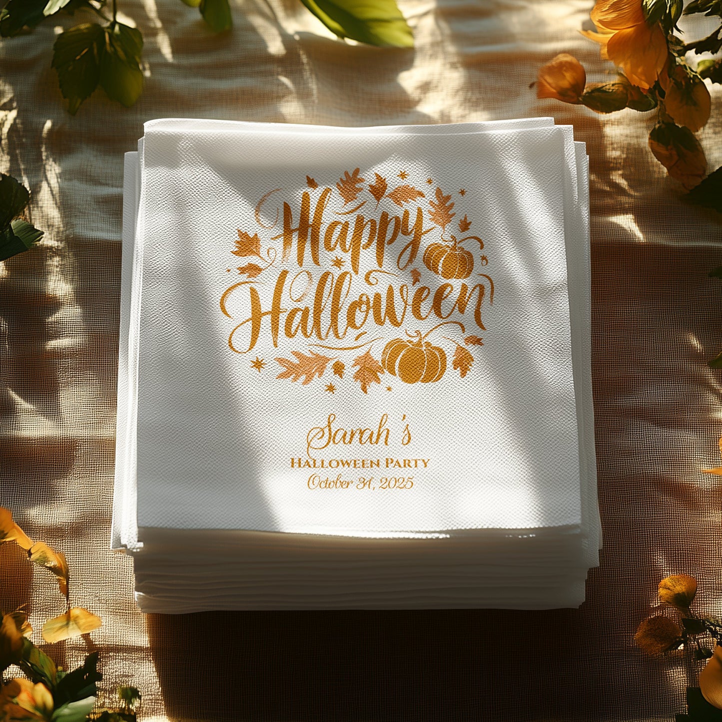 Personalized Happy Halloween Party Napkins product type