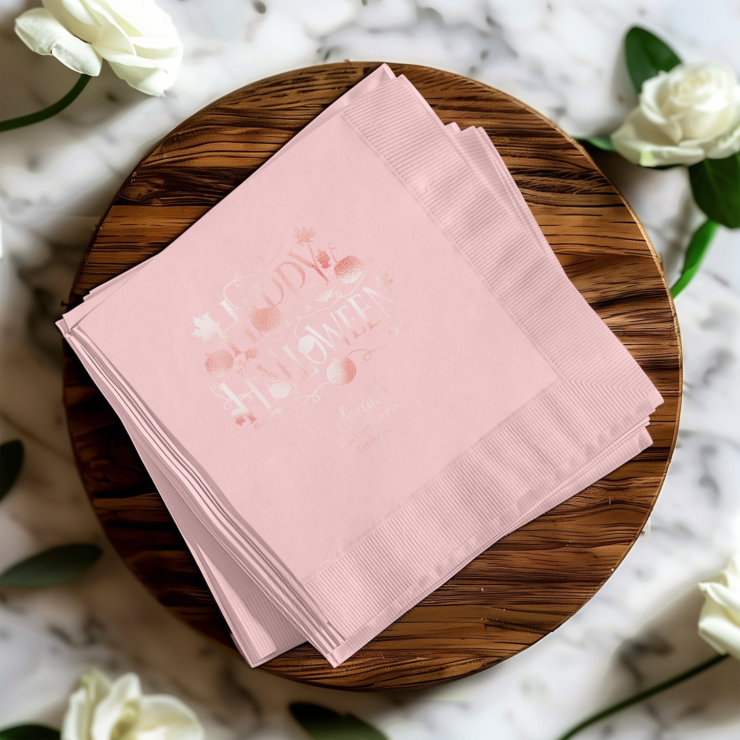 Happy Halloween Pink Decorative Party Napkins product type
