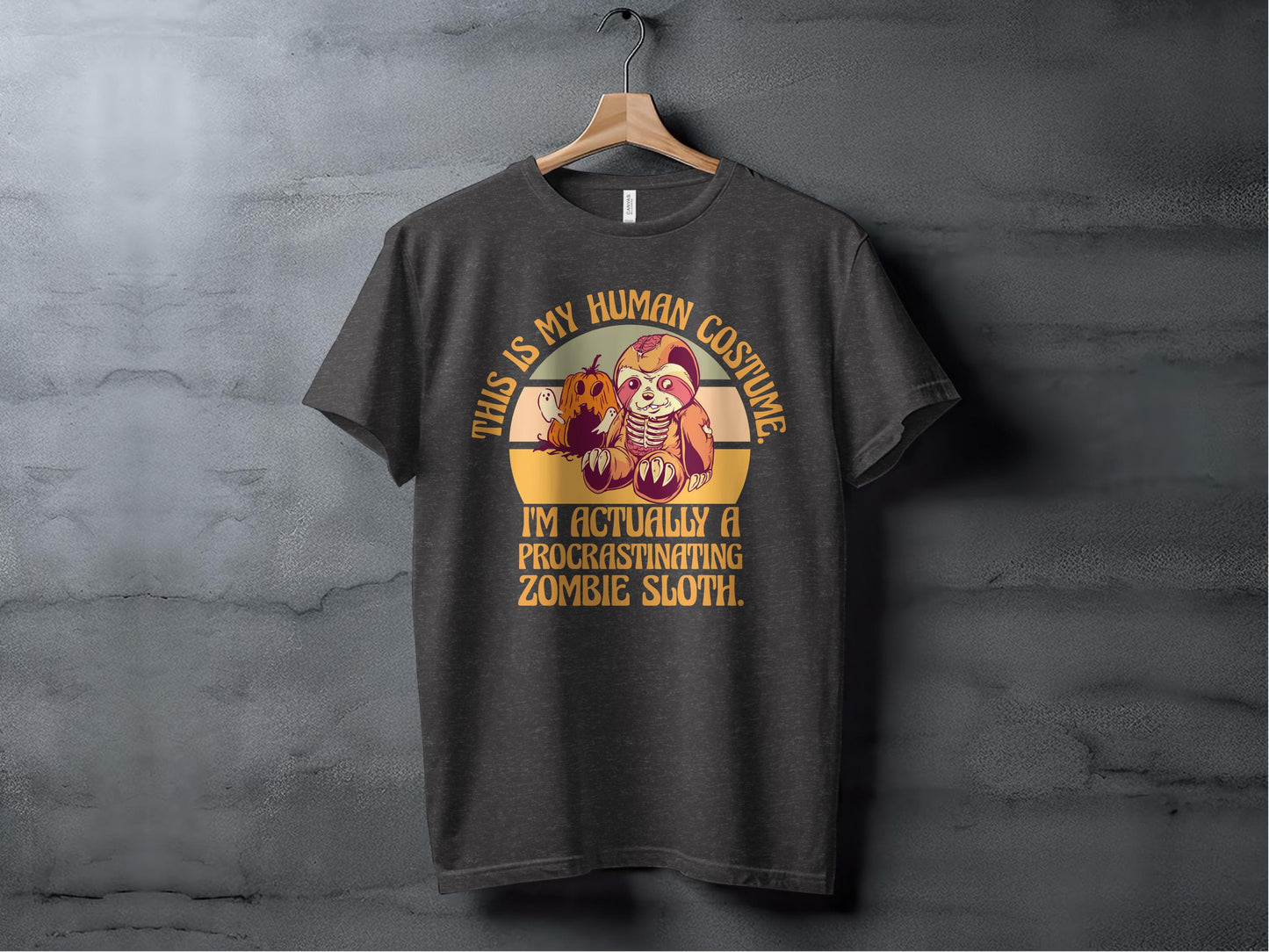 Procrastinating Zombie Sloth Human Costume Shirt product type