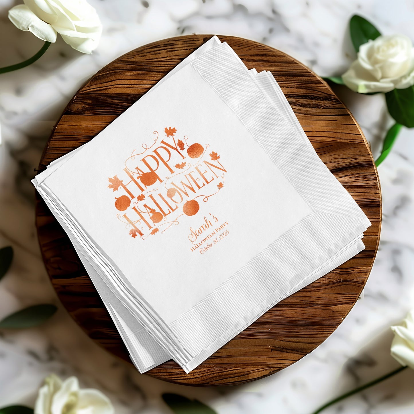 Personalized Happy Halloween Party Napkins product