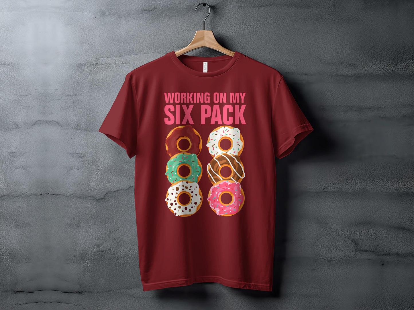Working on My Six Pack Donut Graphic Shirt Product