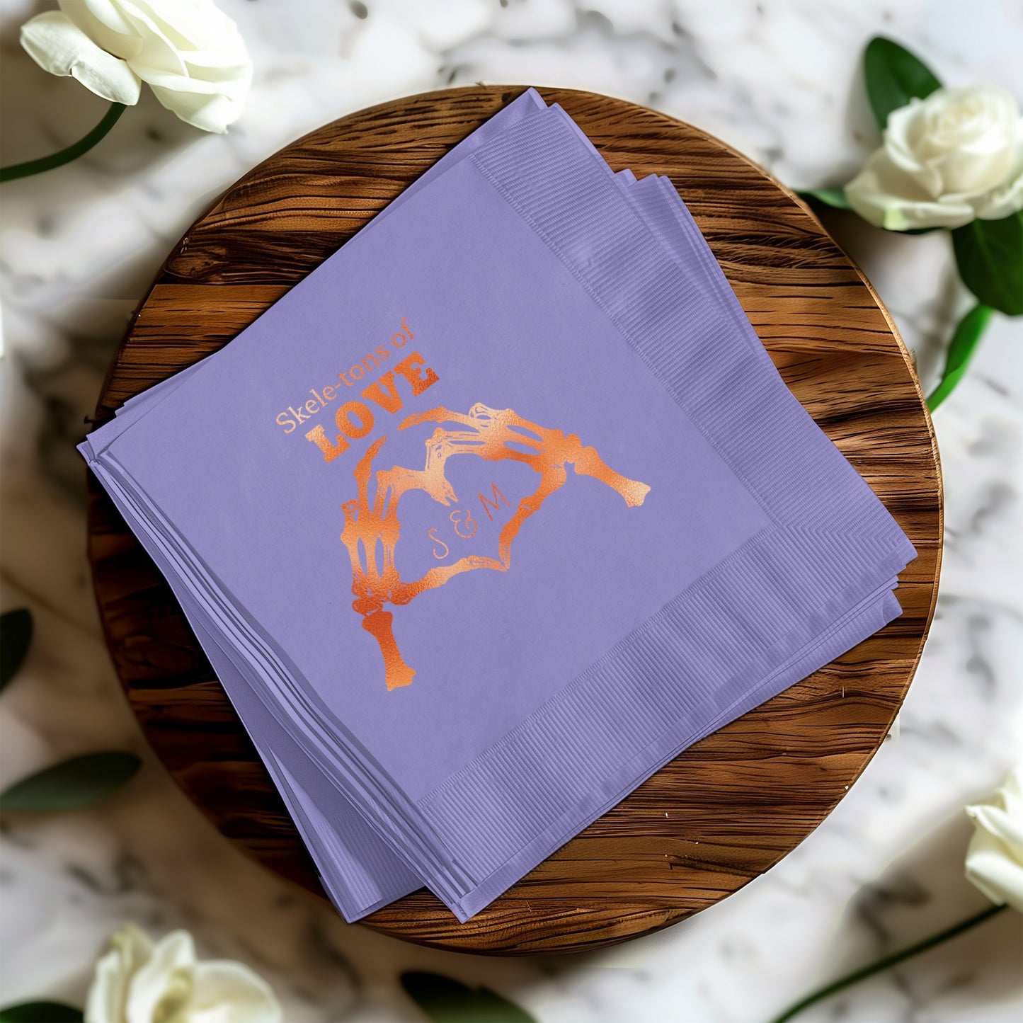 Skeletons of Love Custom Napkins product type