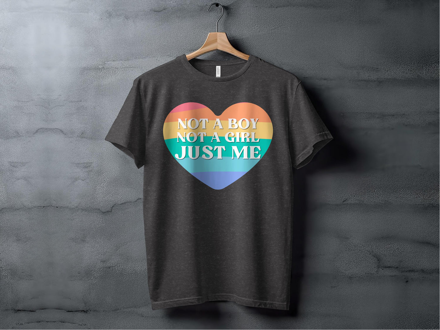 Not A Boy Not A Girl Just Me Heart Design T-Shirt product
