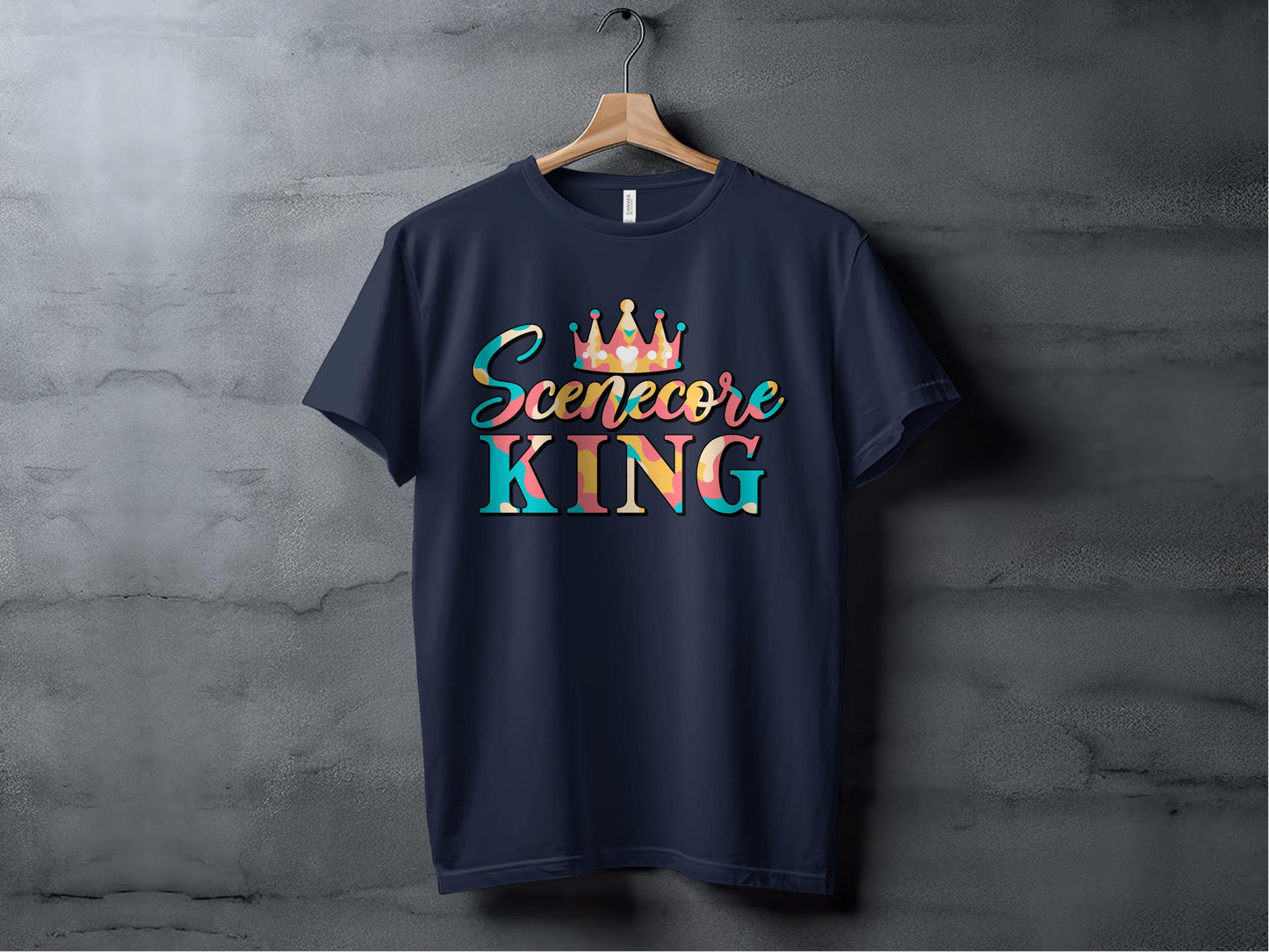 Scenecore King Colorful Crown Graphic T-shirt product type