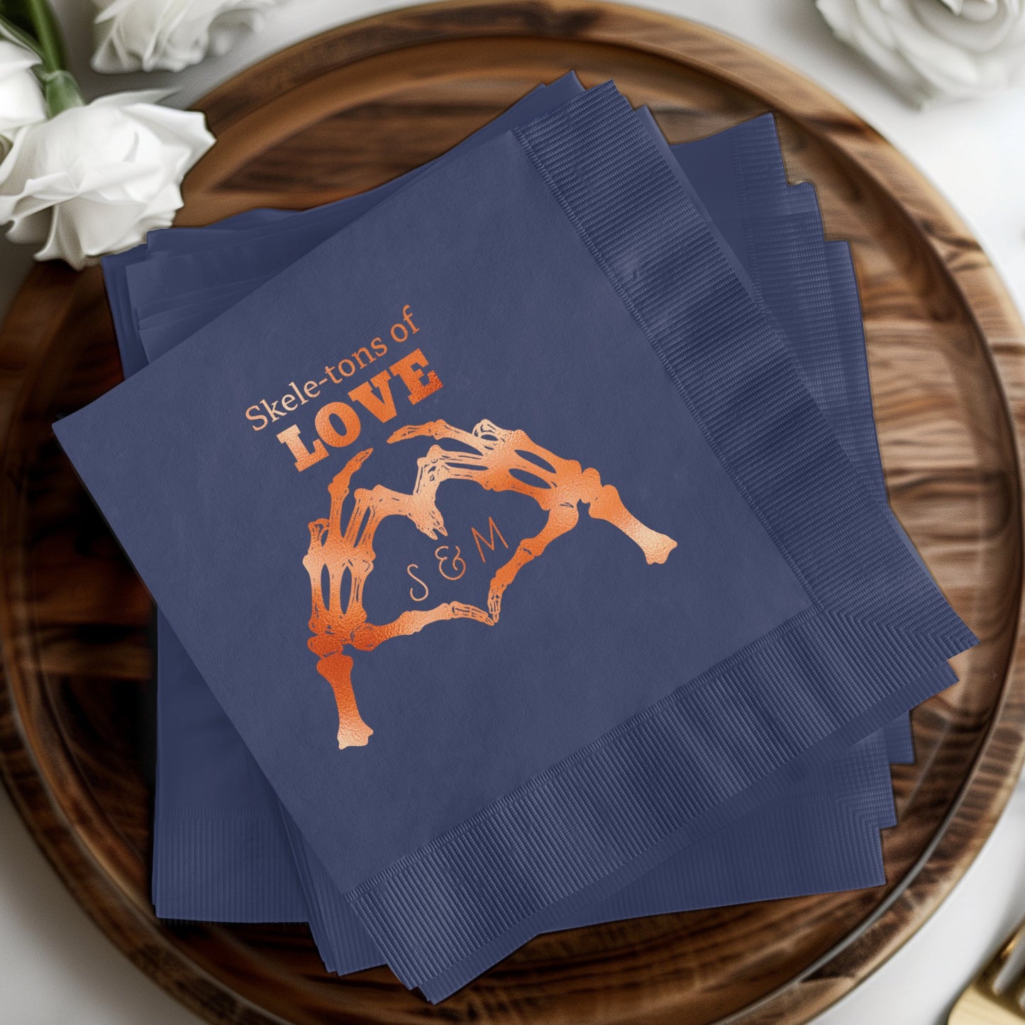 Skeletons of Love Decorative Napkins product