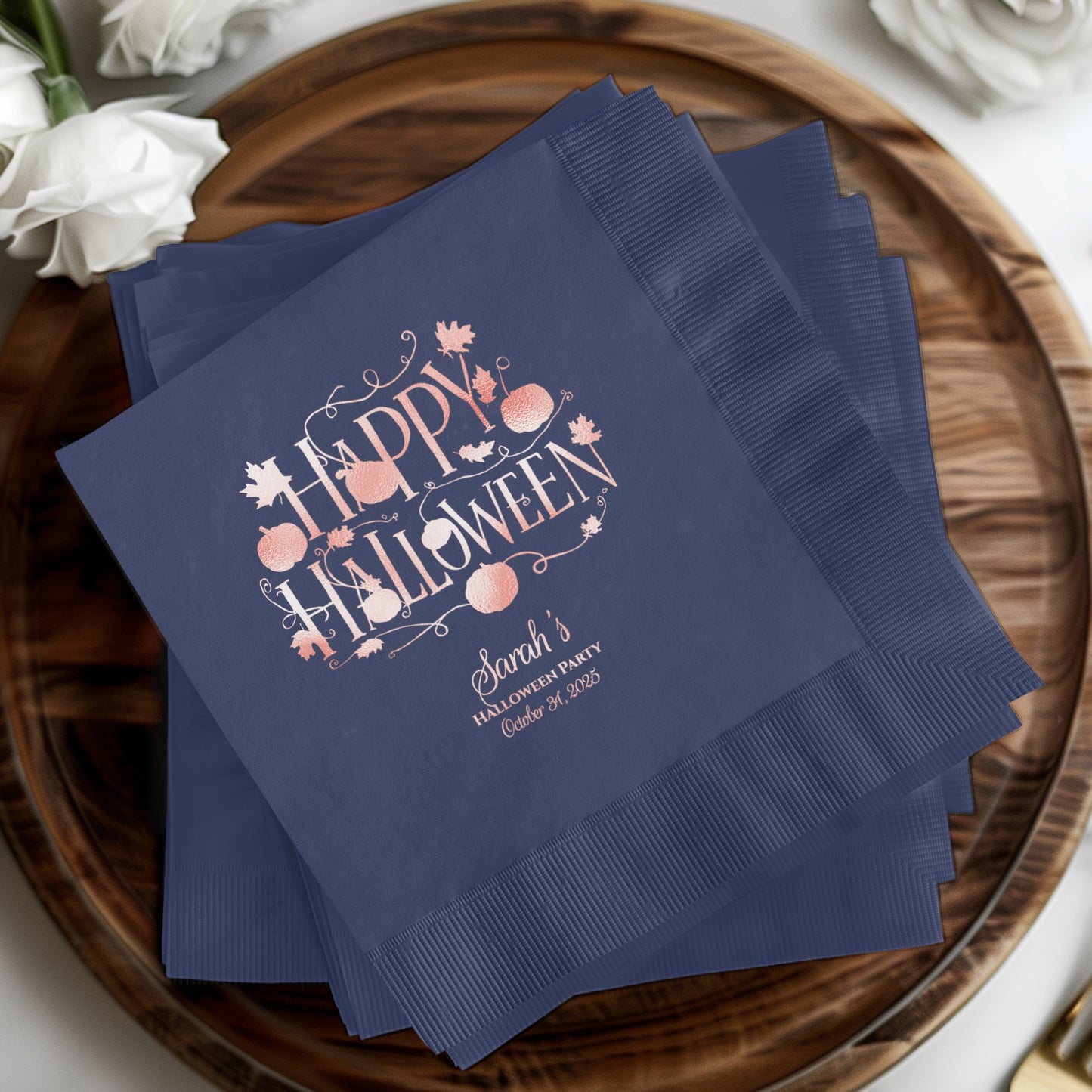 Personalized Happy Halloween Party Napkin product