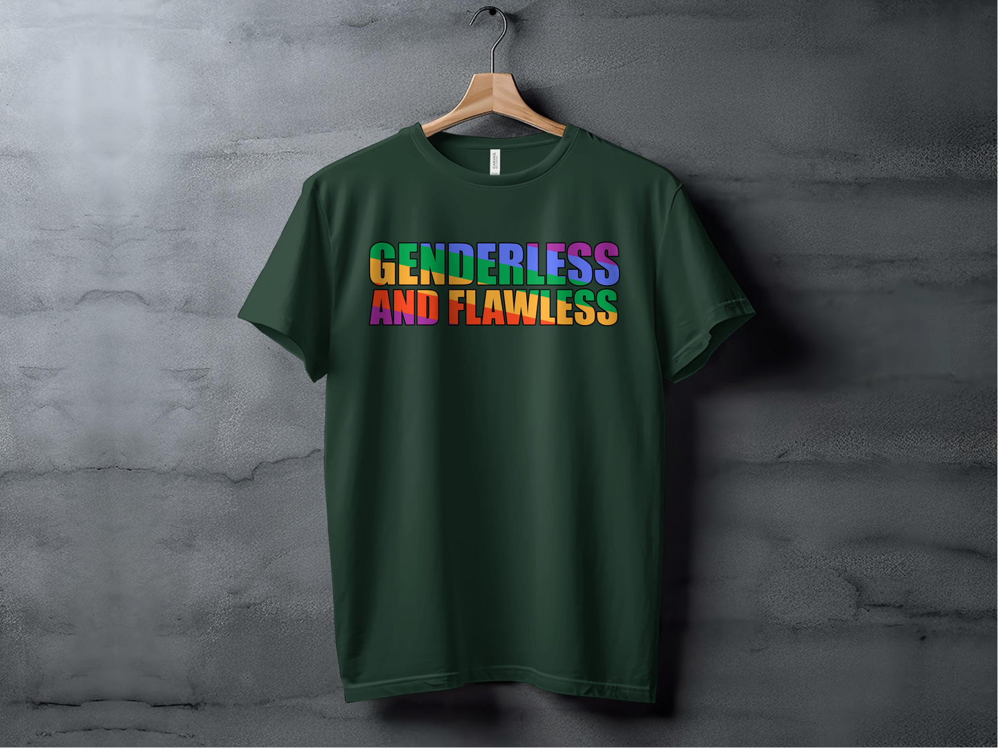 Genderless and Flawless Rainbow Graphic T-shirt product