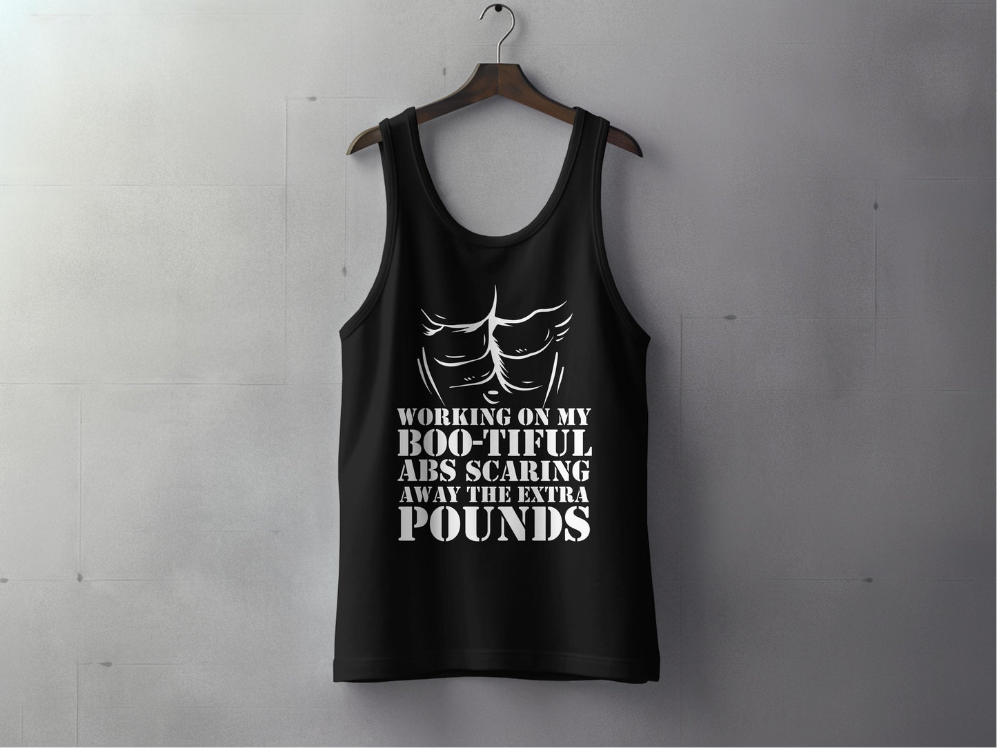 Working On My Boo-tiful Abs Unisex Tank Top product