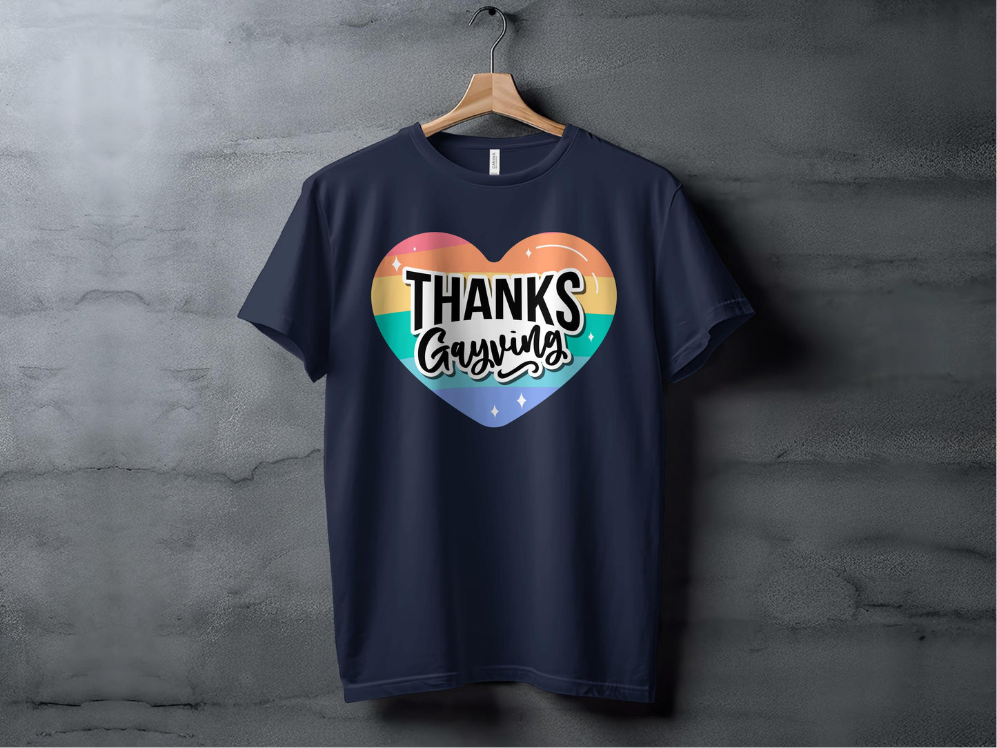 Rainbow Heart Thanks Gayming Graphic T-shirt product type