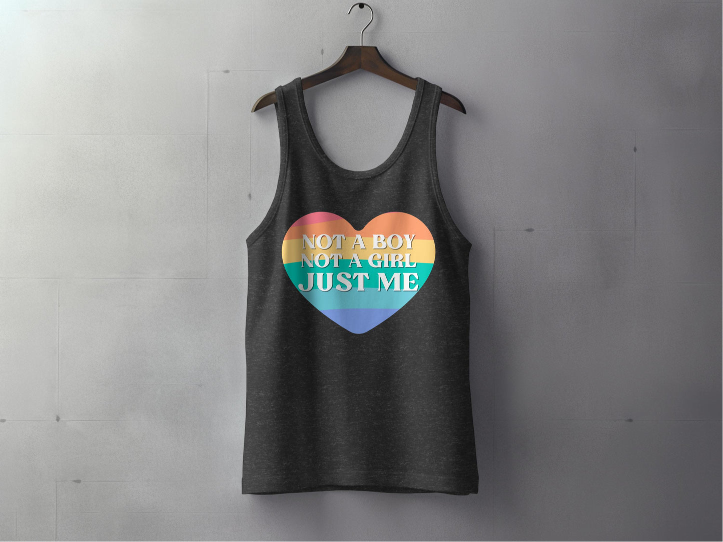 Not a Boy Not a Girl Just Me Design Tank Top product