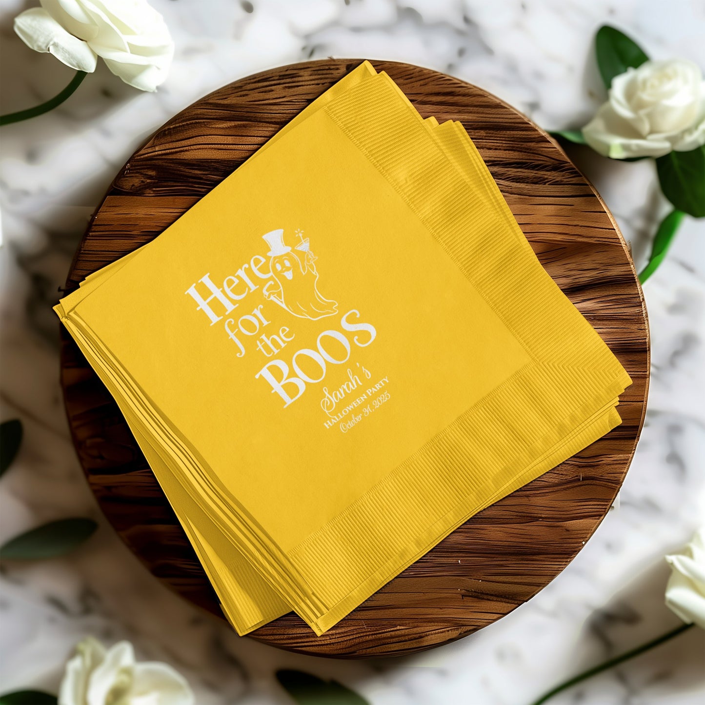 Here for the Boos Personalized Event Napkin product