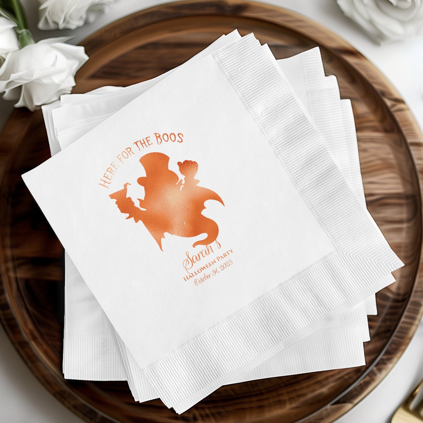 Here for the Boos Personalized Halloween Napkins product
