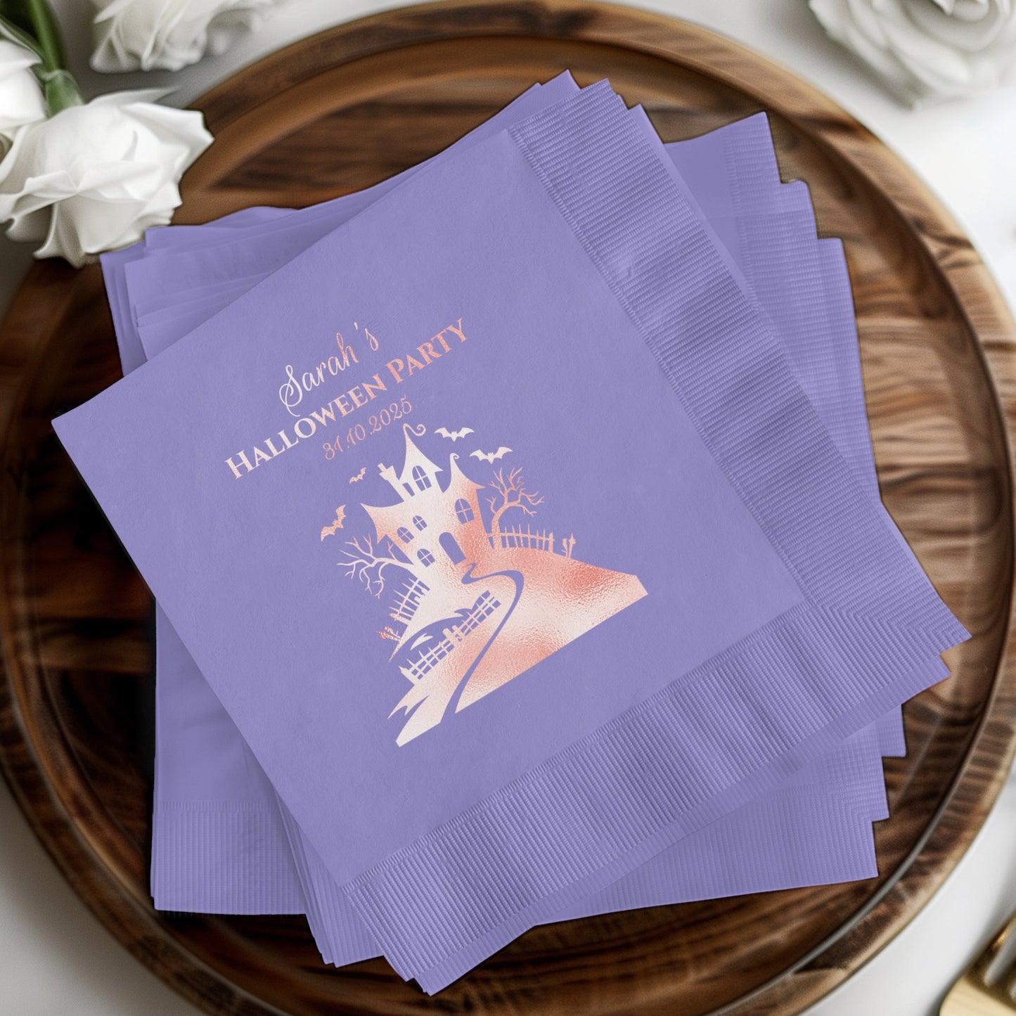 Spooky Personalized Halloween Party Paper Napkins product