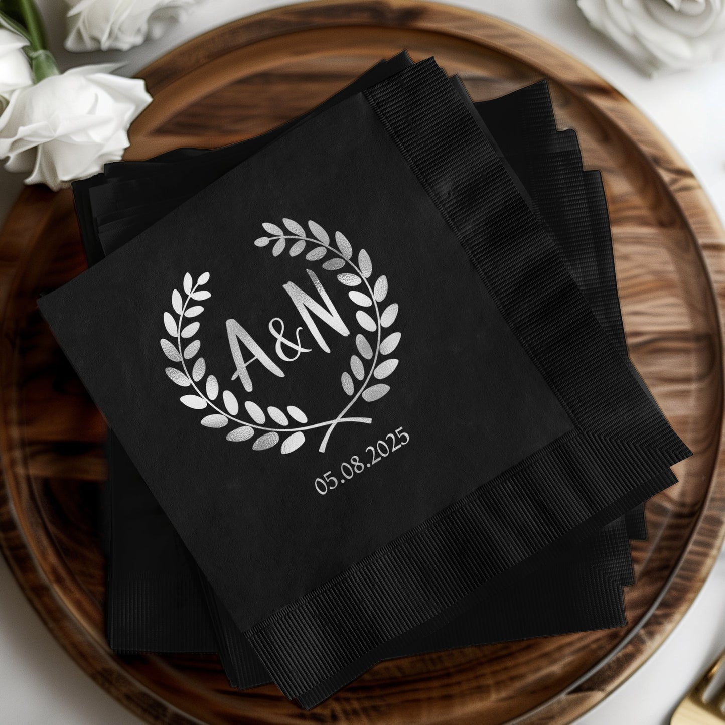 Custom Monogrammed Special Date Napkins product type