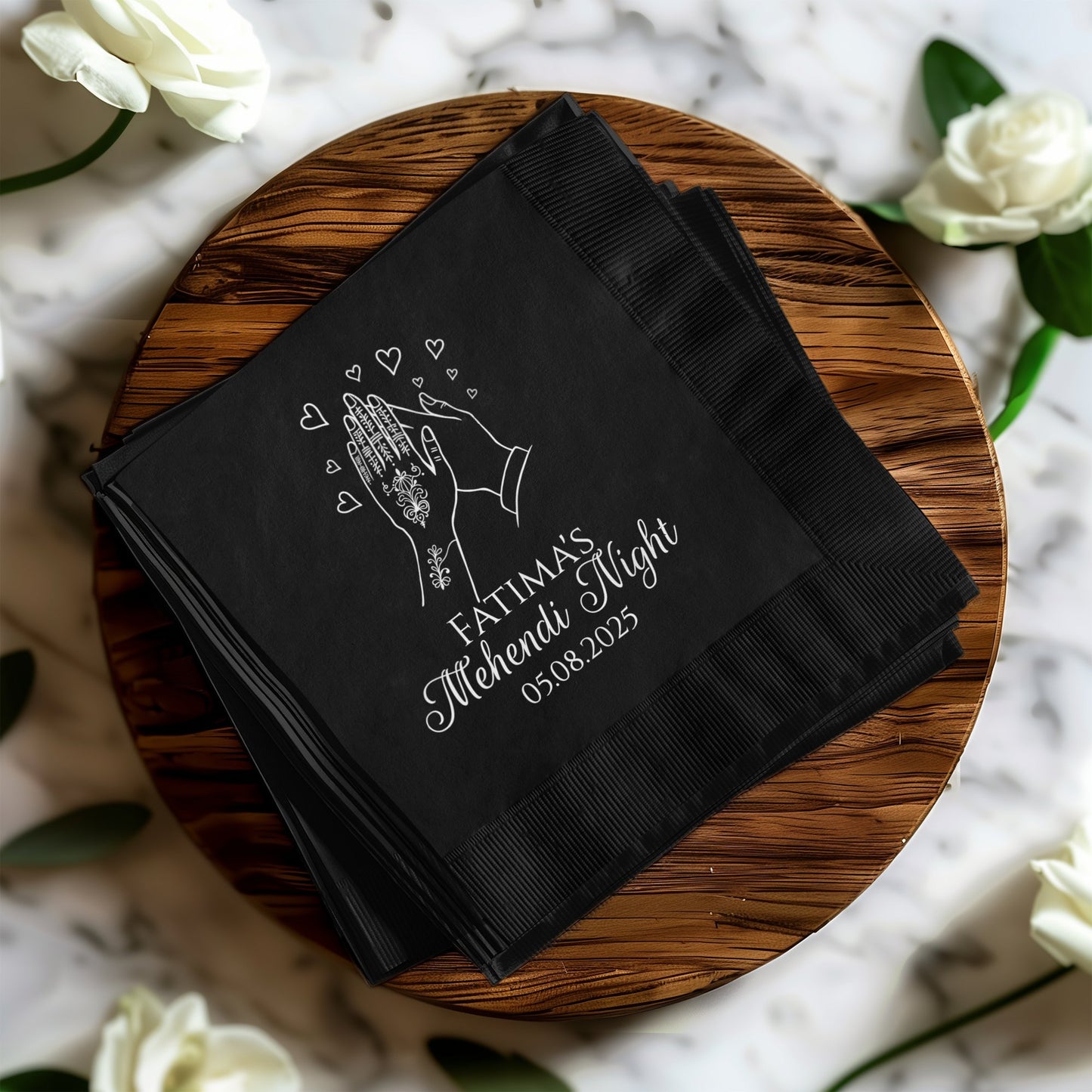 Elegant Custom Mehendi Night Themed Napkin product