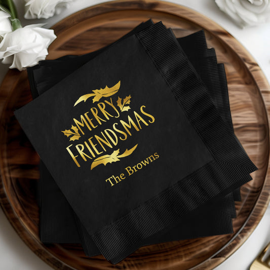 Merry Friendsmas Personalized Party Napkins product