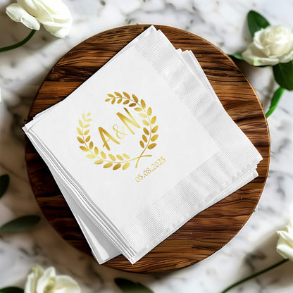 Personalized Wedding Napkins Embossed with Initials product