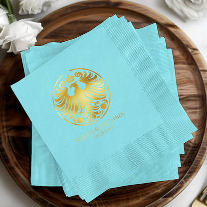 Custom Monogrammed Wedding Napkins Elegant Product