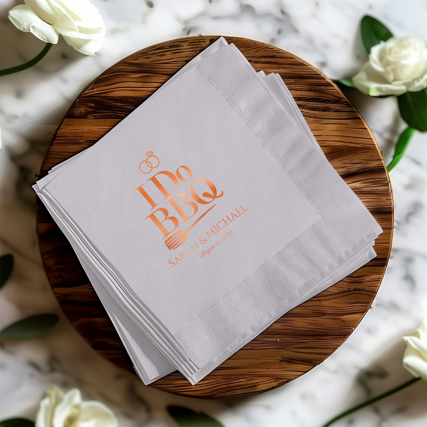 I Do BBQ Personalized Napkins Wedding Party Supplies product type