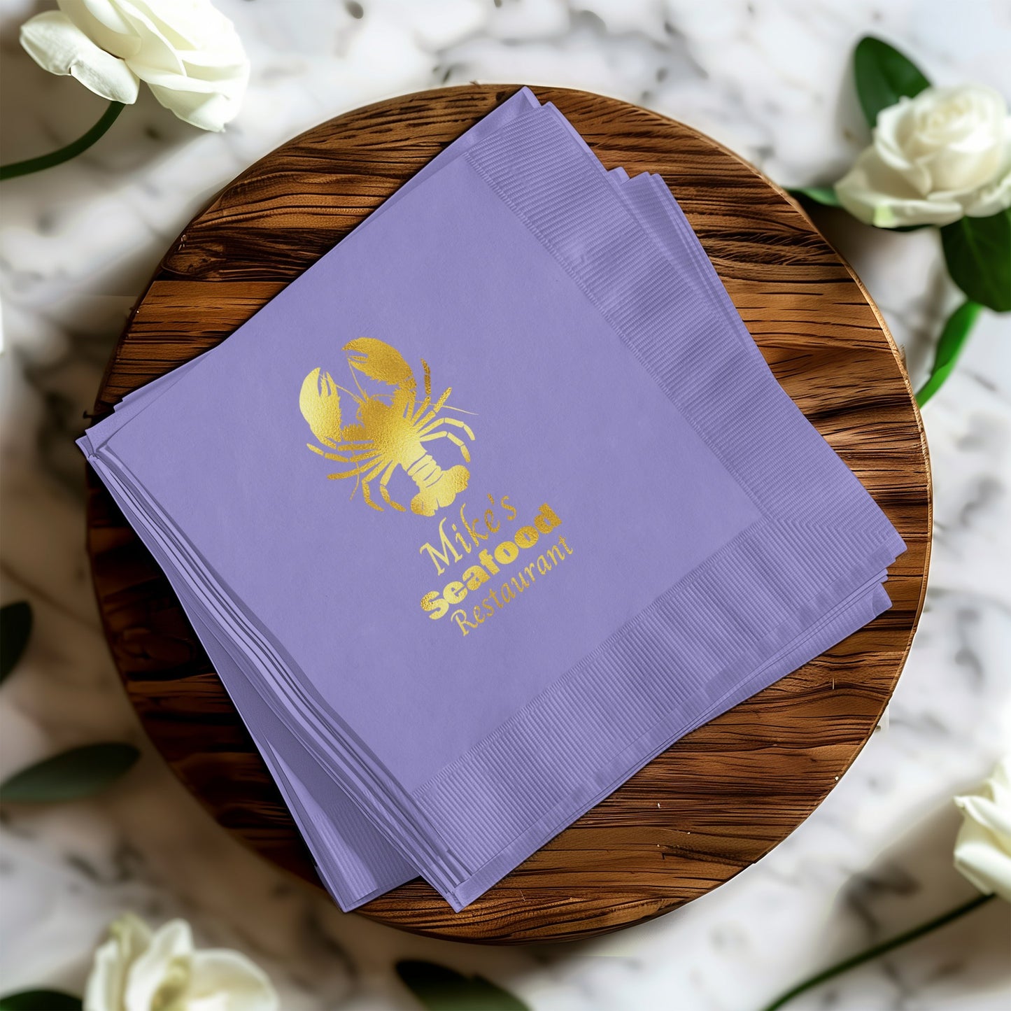 Mike's Seafood Restaurant Custom Napkin product