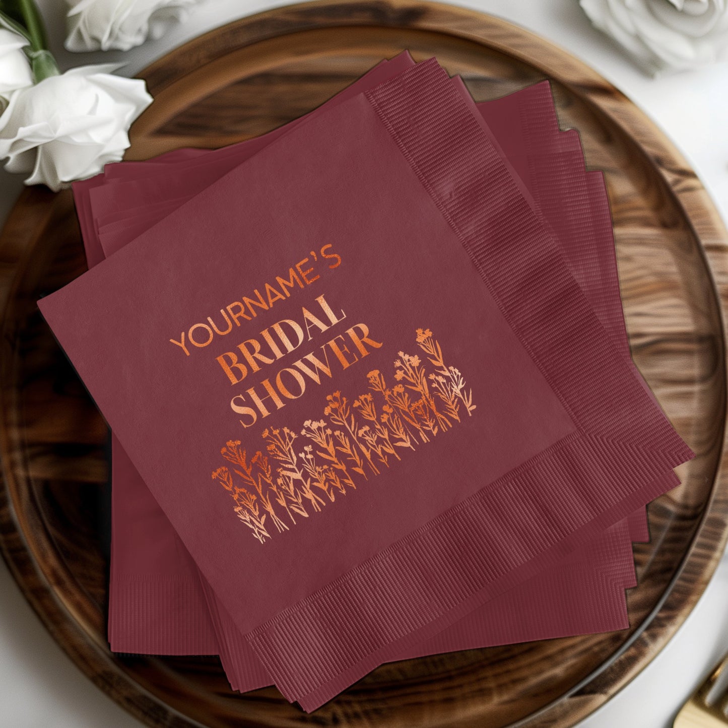 Personalized Bridal Shower Napkins product type