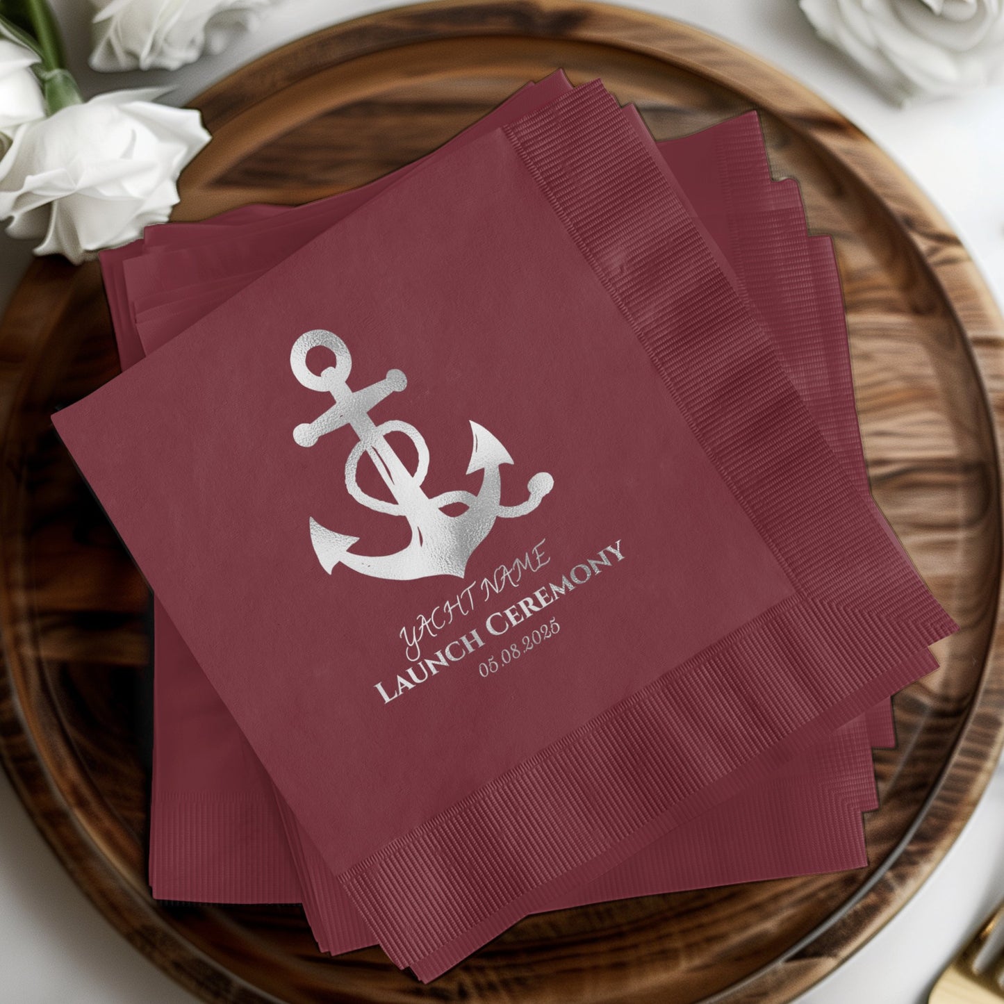 Yacht Name Launch Ceremony Napkin product