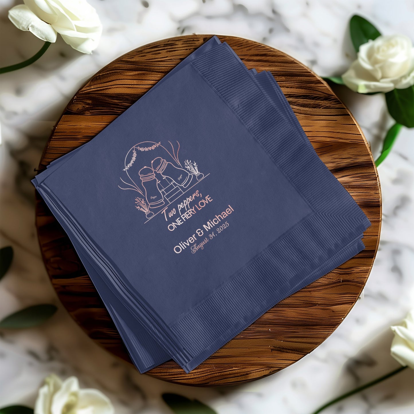 Personalized Love Birds Napkins Wedding product