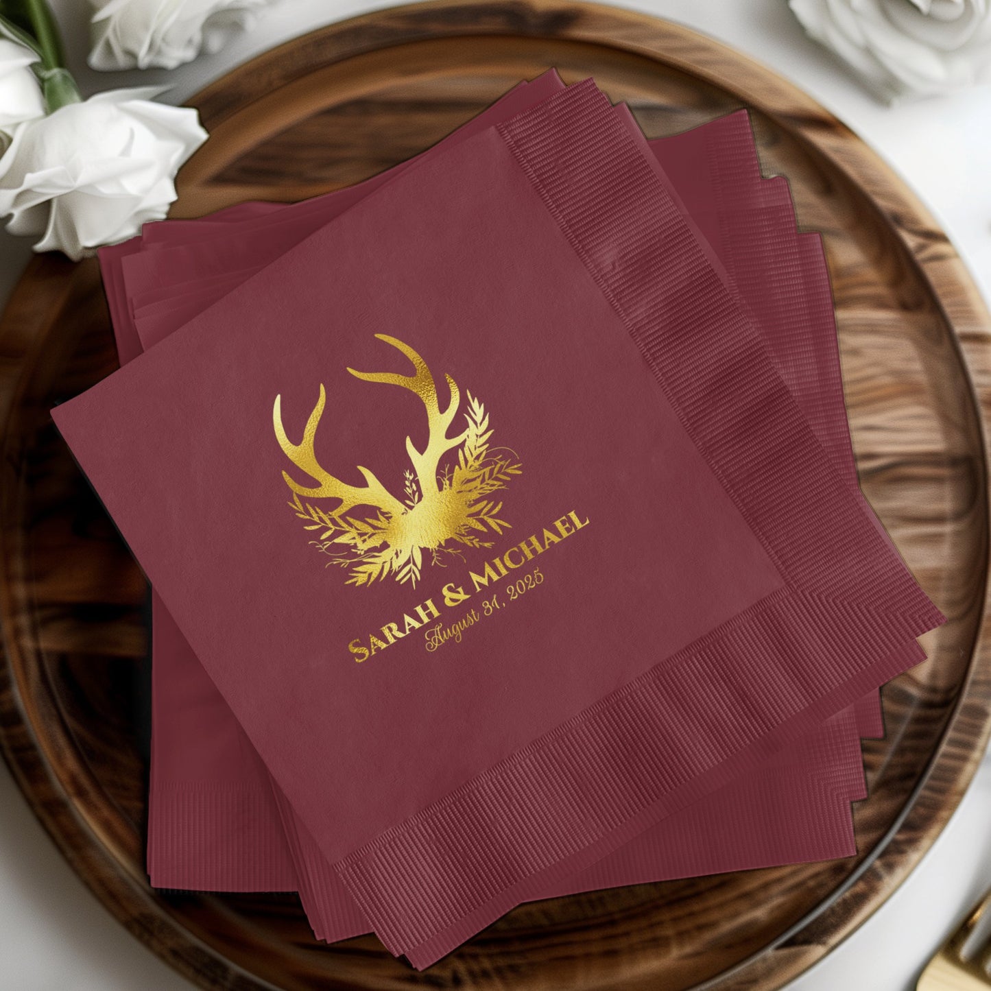 Personalized Wedding Napkins for Elegant Events product