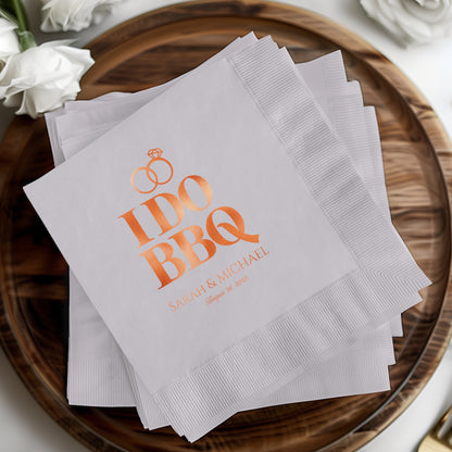 Custom I Do BBQ Party Personalized Napkins product