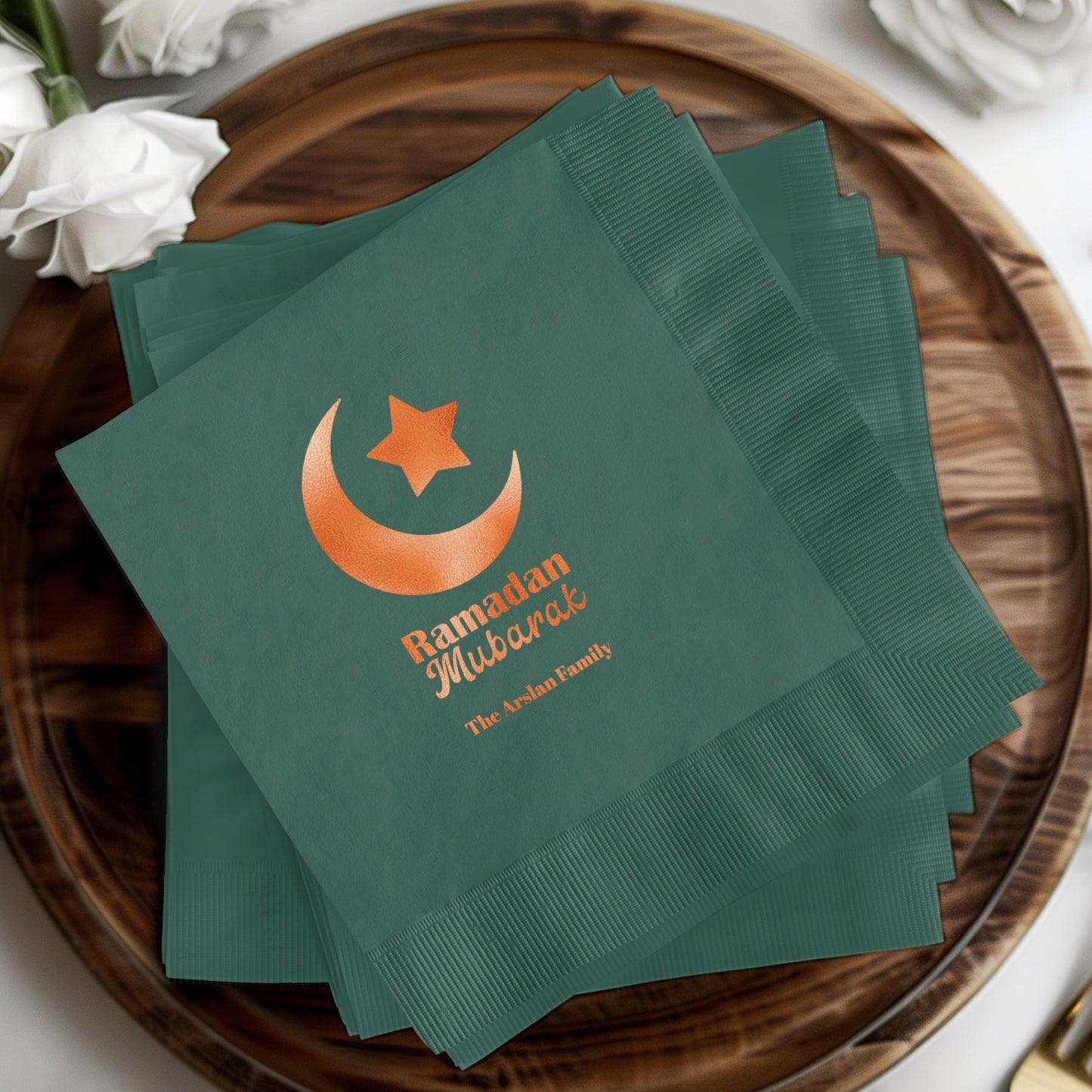 Ramadan Mubarak Green Custom Printed Napkin product