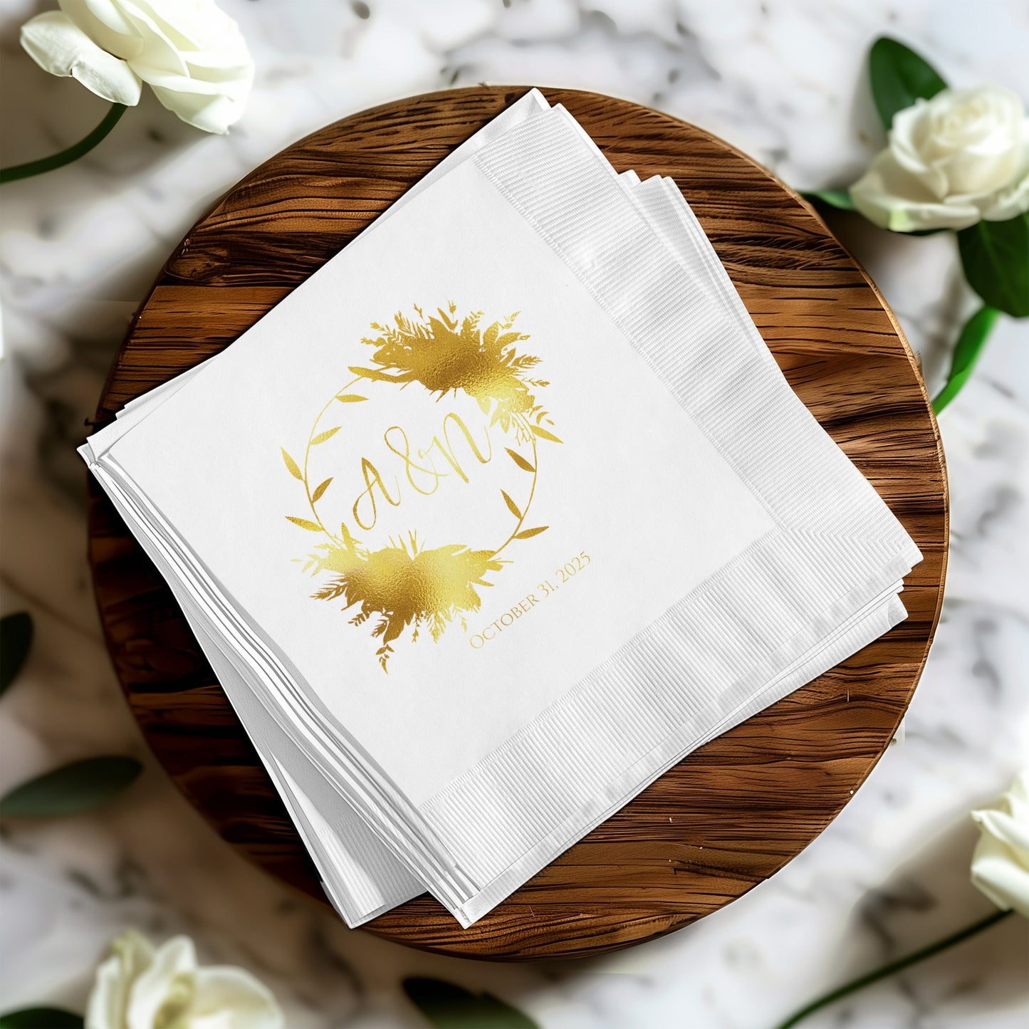 Custom Wedding Date Personalized Napkins product type
