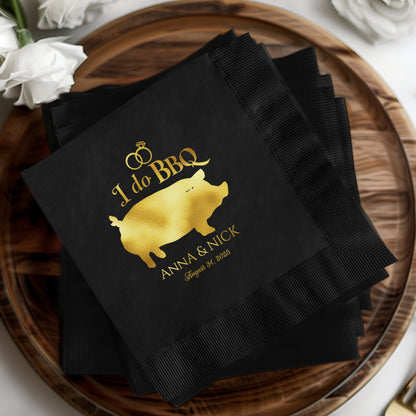 I Do BBQ Custom Personalized Wedding Napkin product