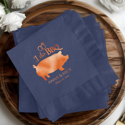 Custom I Do BBQ Wedding Napkin Personalized Product