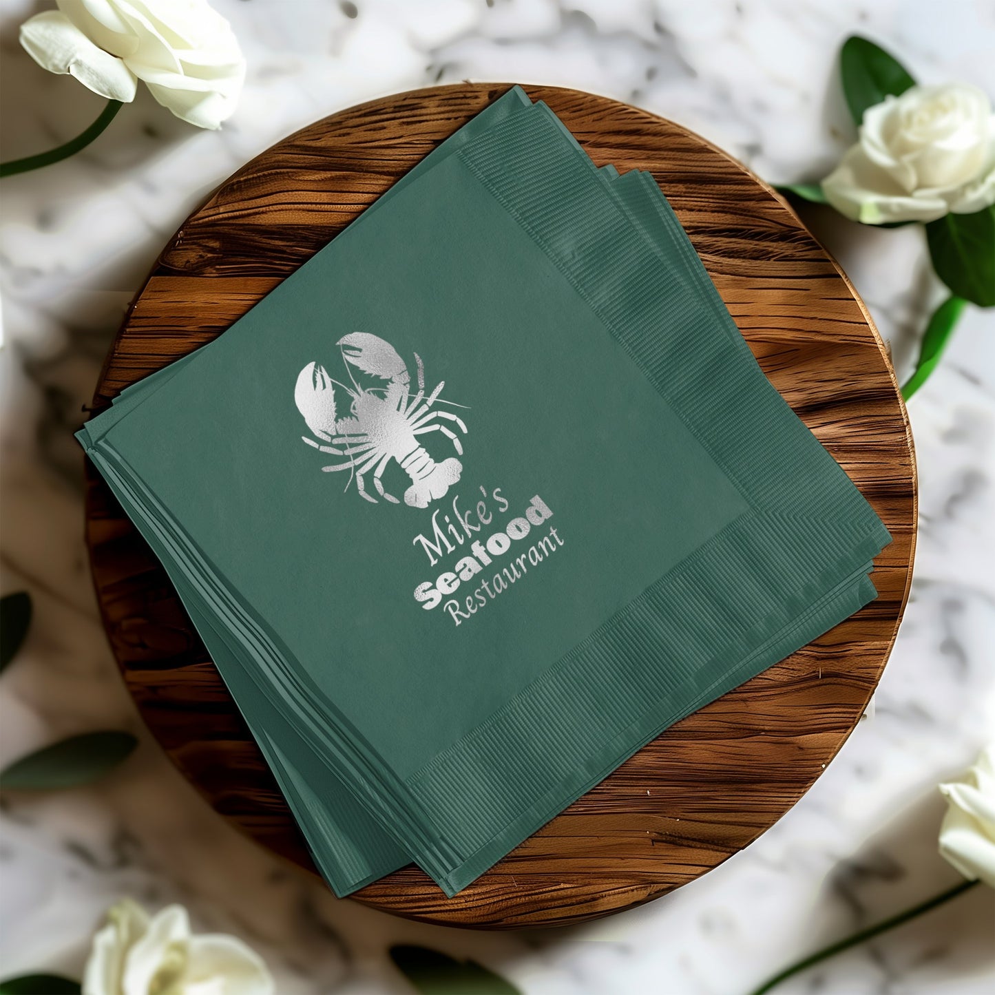 Mike's Seafood Restaurant Custom Napkins product