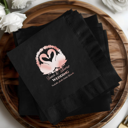 Elegant Custom Swan Wedding Napkins product