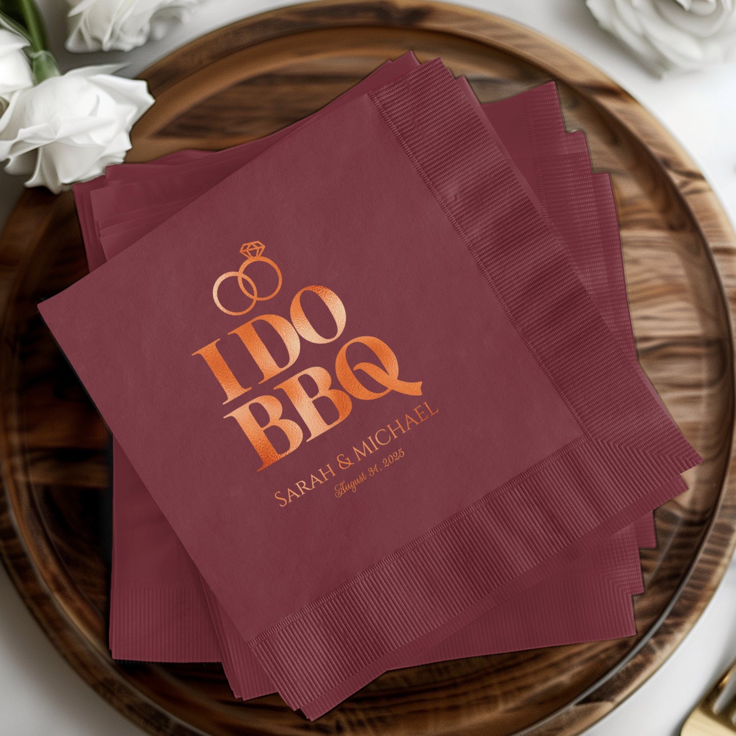 Custom Wedding BBQ Napkins Wedding Favors Product
