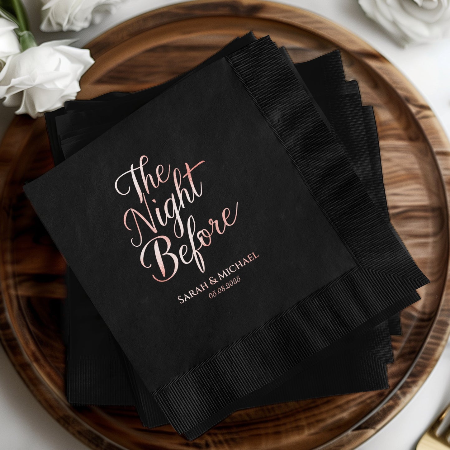 The Night Before Personalized Wedding Napkins product type