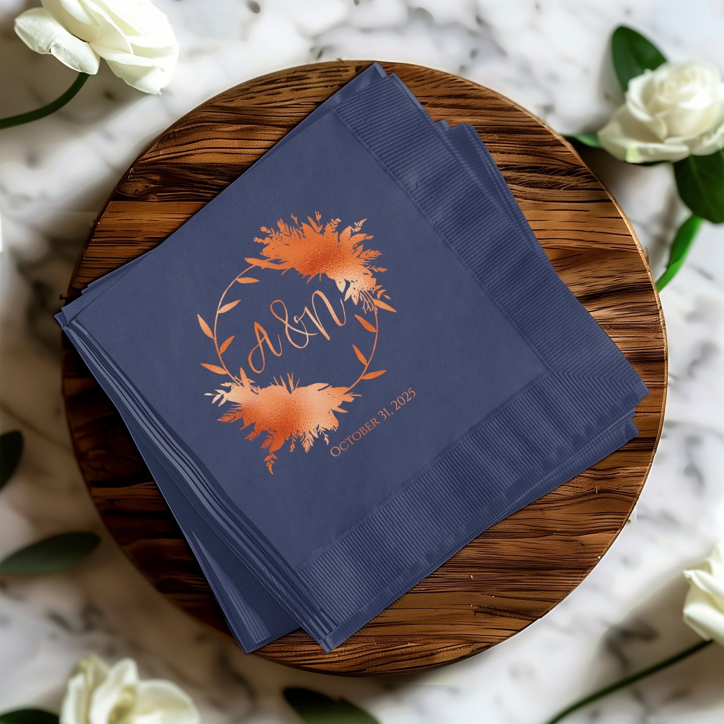 Personalized Floral Design Custom Napkin product type