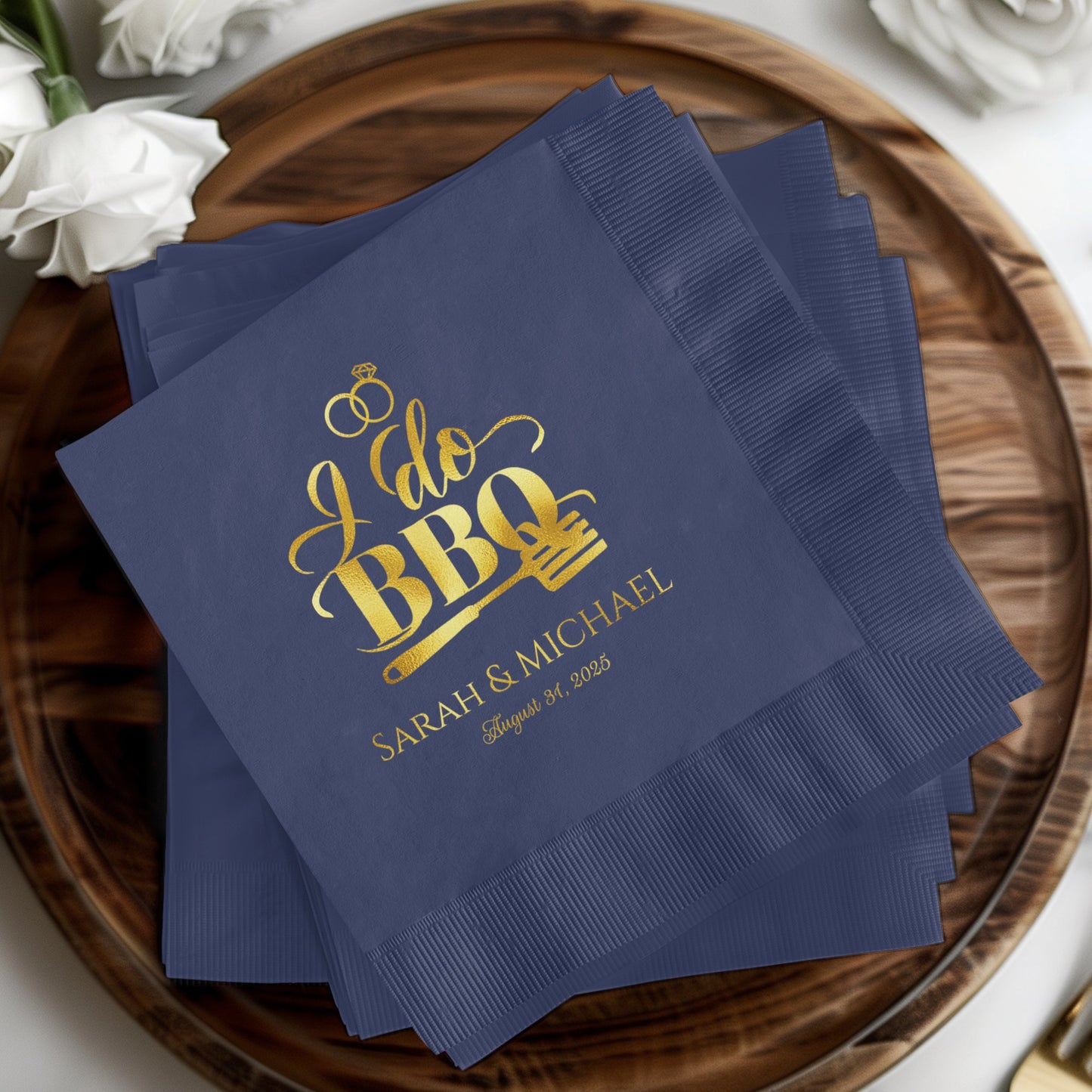 I Do BBQ Personalized Wedding Event Napkins product