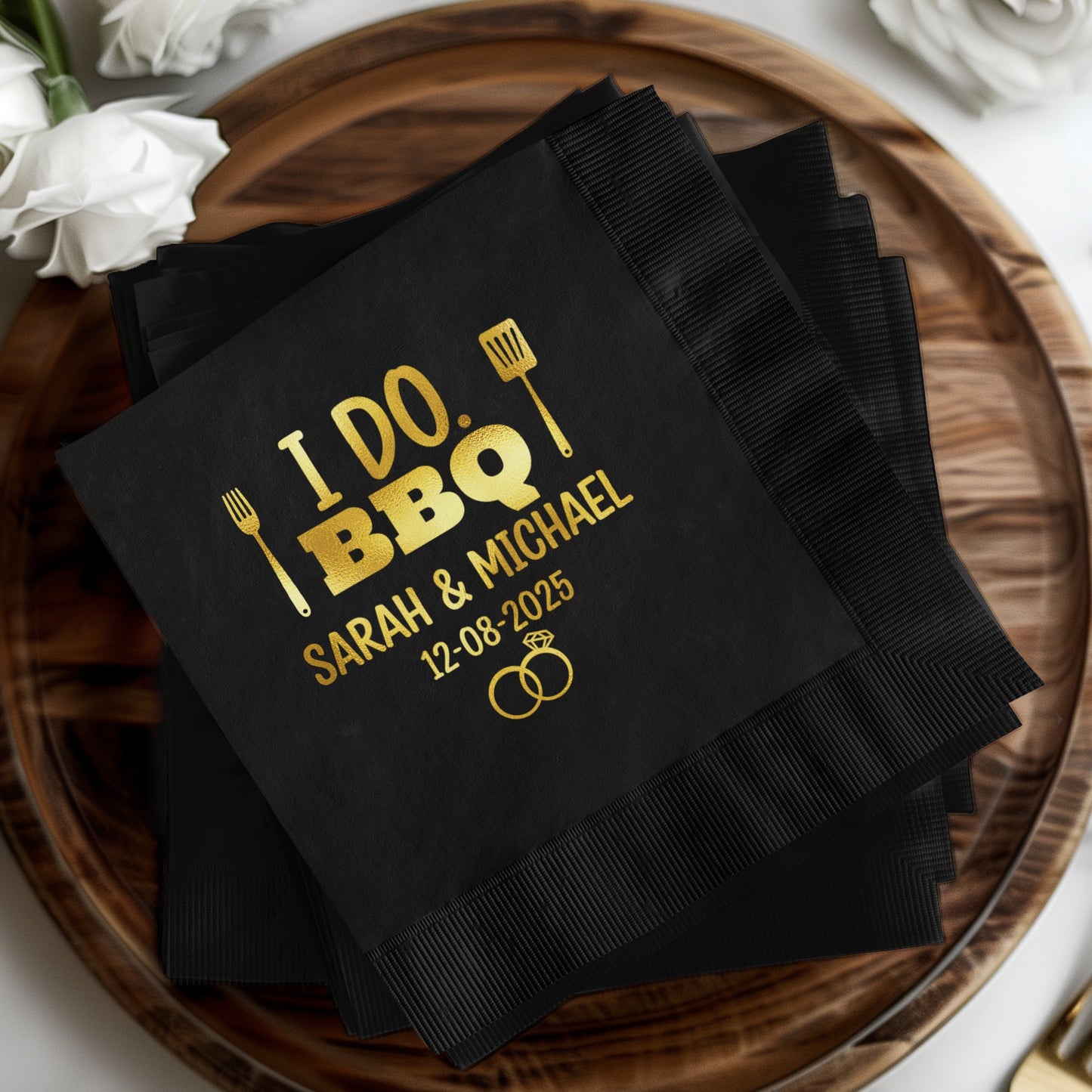 I Do BBQ Personalized Wedding Date Party Product