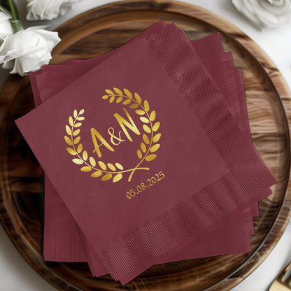 Elegant Custom Monogrammed Napkins perfect event product