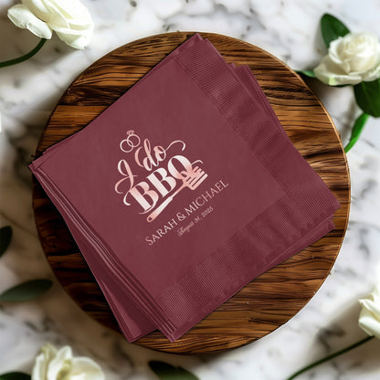 Ideal I Do BBQ Custom Napkins Product