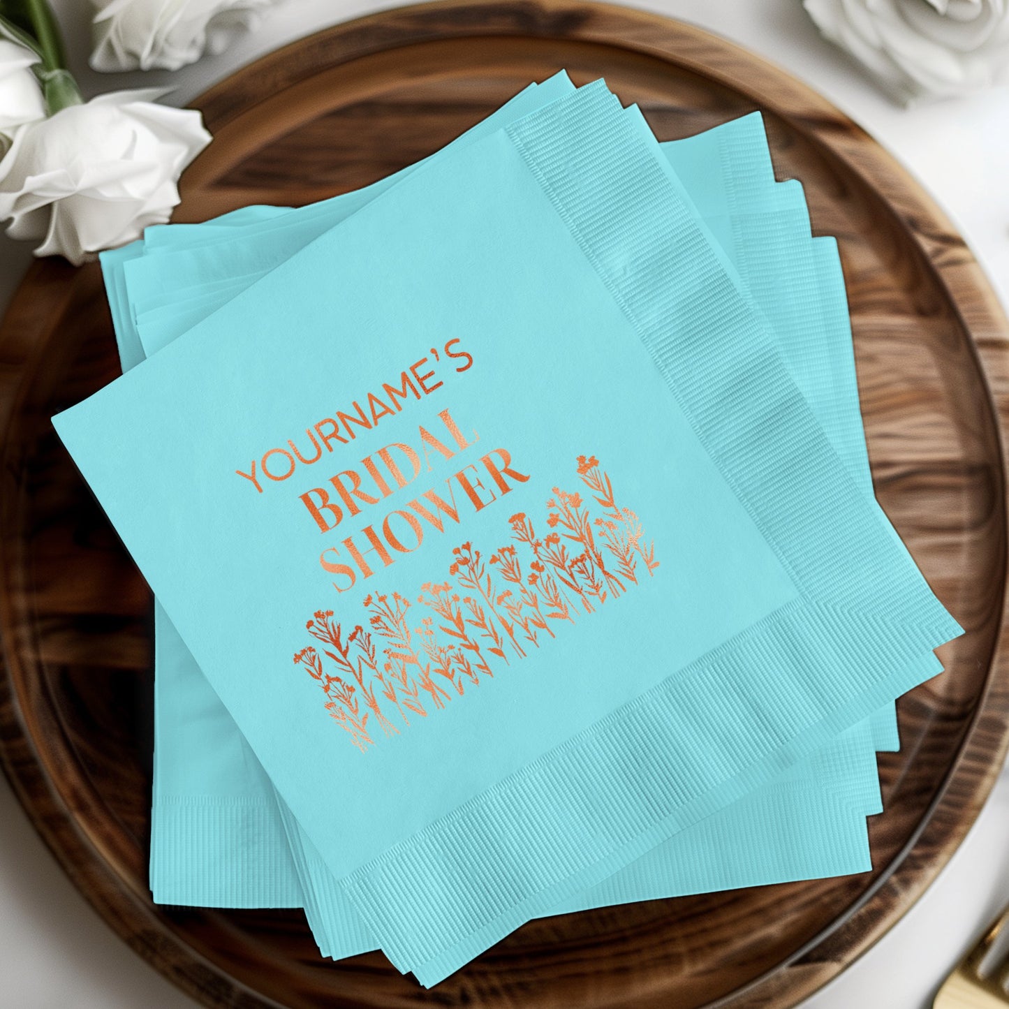 Custom Bridal Shower Napkins Stack product type
