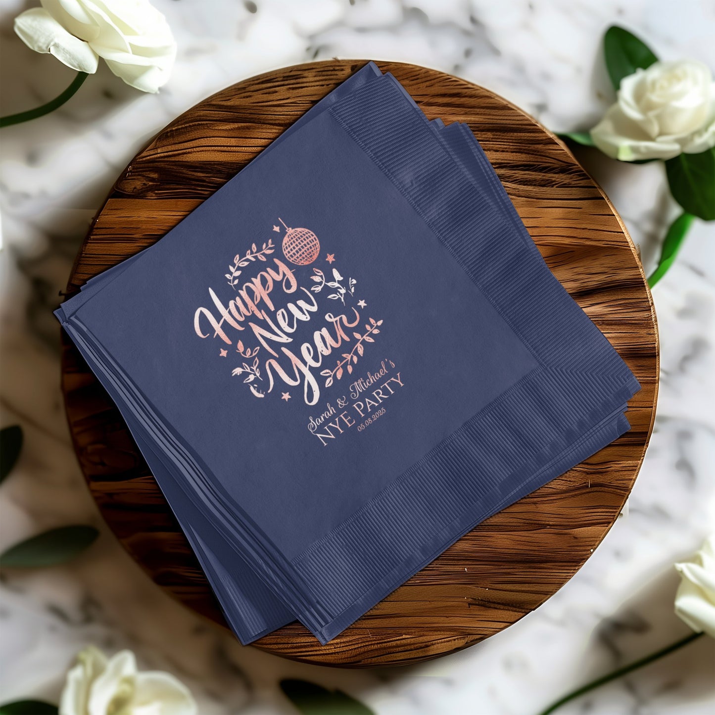 Happy New Year Navy Blue Party Napkins product