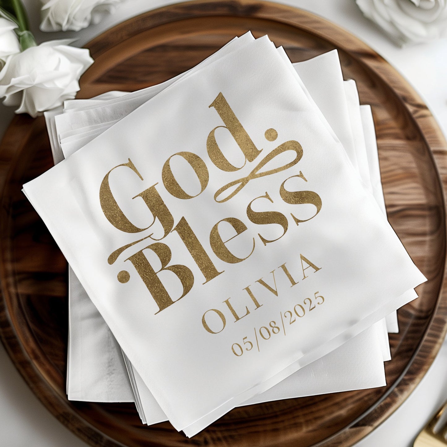 God Bless Olivia Personalized Date Celebratory product