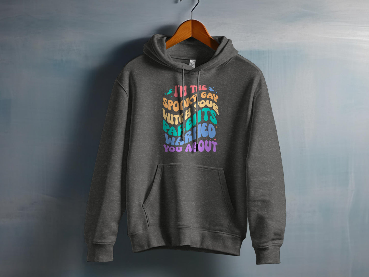 Spooky Gay Hoodie Fun Colorful Wearable Statement product type